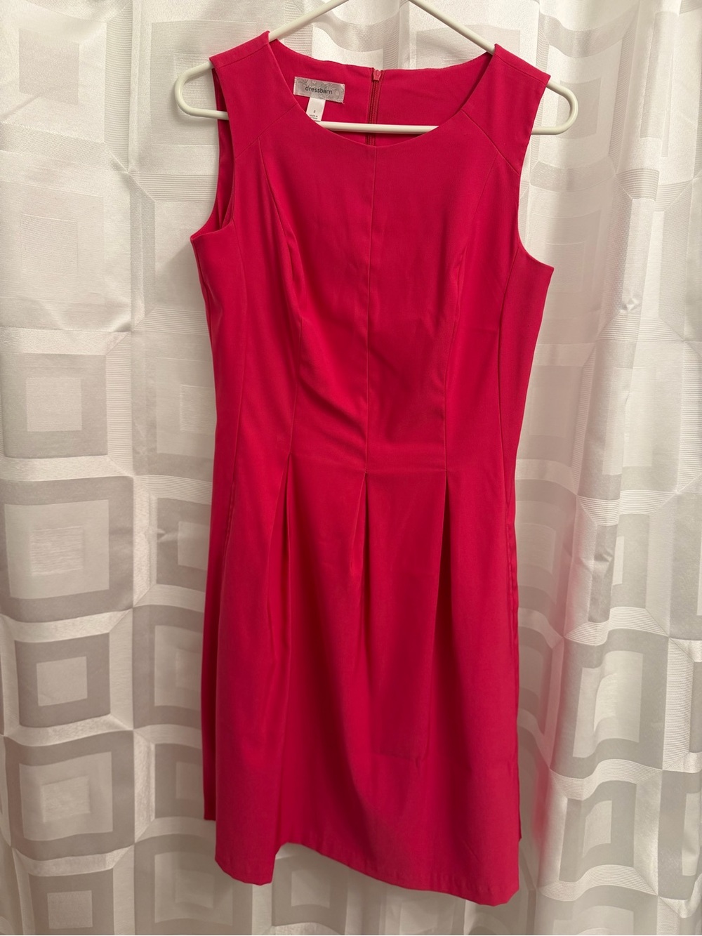 Dress Barn hot pink fit and flare dress size 8 career work wear